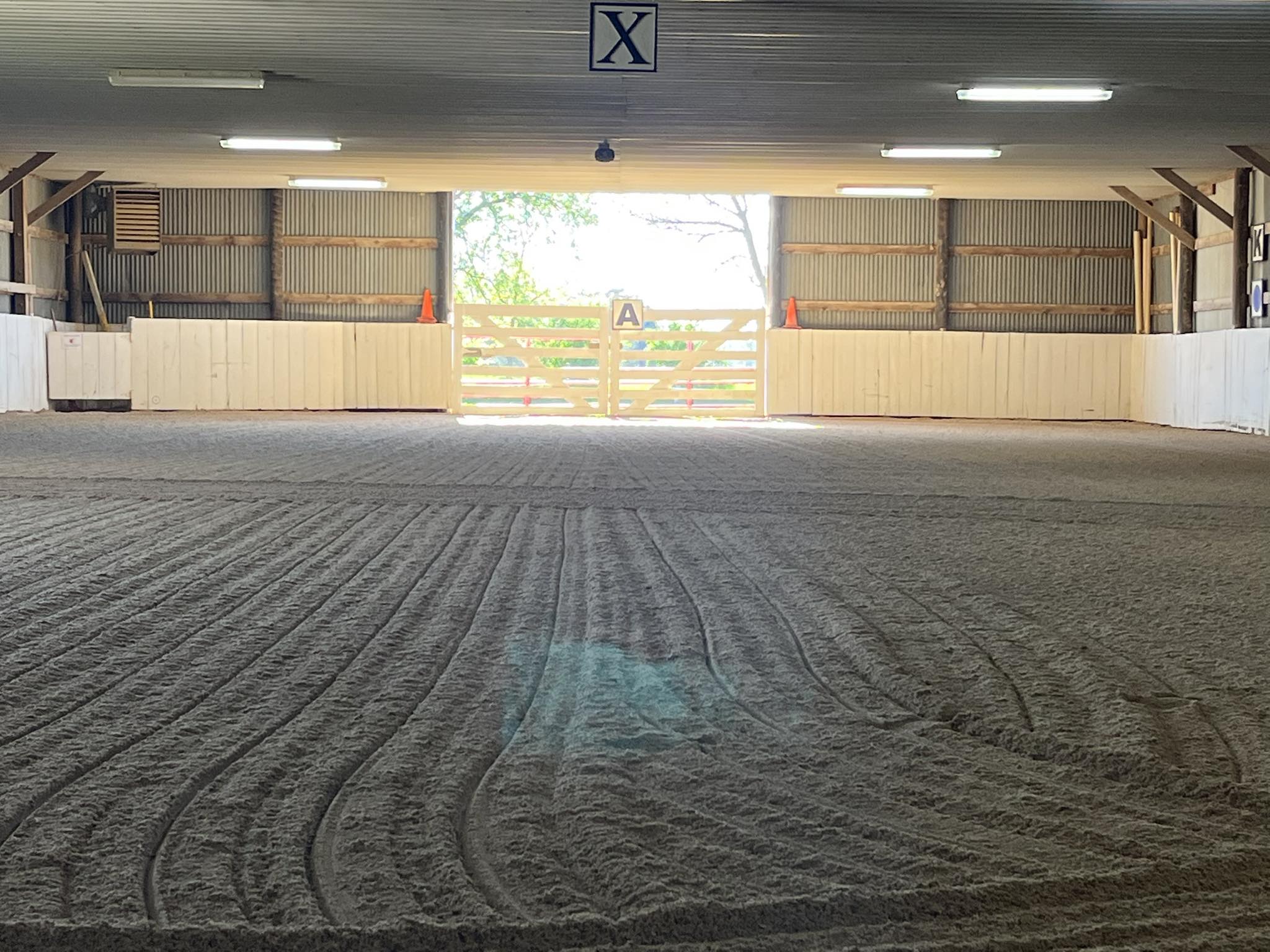 Arena Footing Indoor horse riding arena with sandy ground
